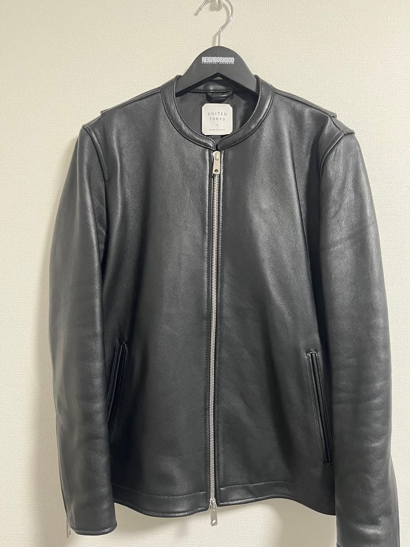 UNITED TOKYO 日本製 ラムレザー シングルライダース 2 中古・古着通販】UNITED TOKYO (ユナイテッドトーキョー) ラムレザー