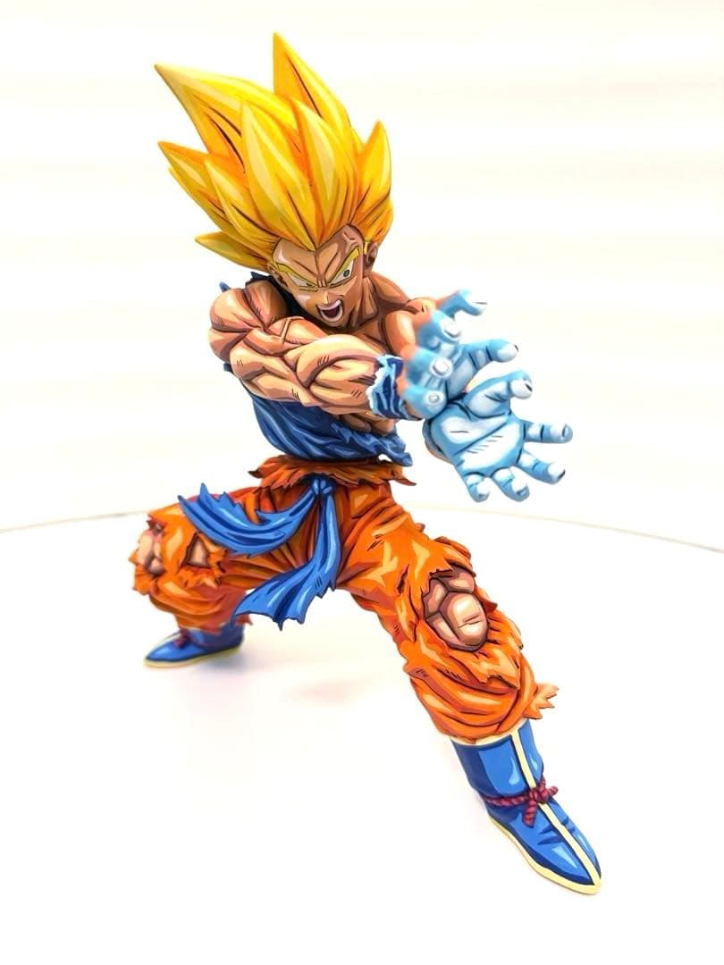 ドラゴンボール リペイント 二次元彩色 孫悟空 超サイヤ人 かめはめ波 アニメ塗 8割完成。かめはめ波悟空。#リペイント #ドラゴンボールZ #孫悟空