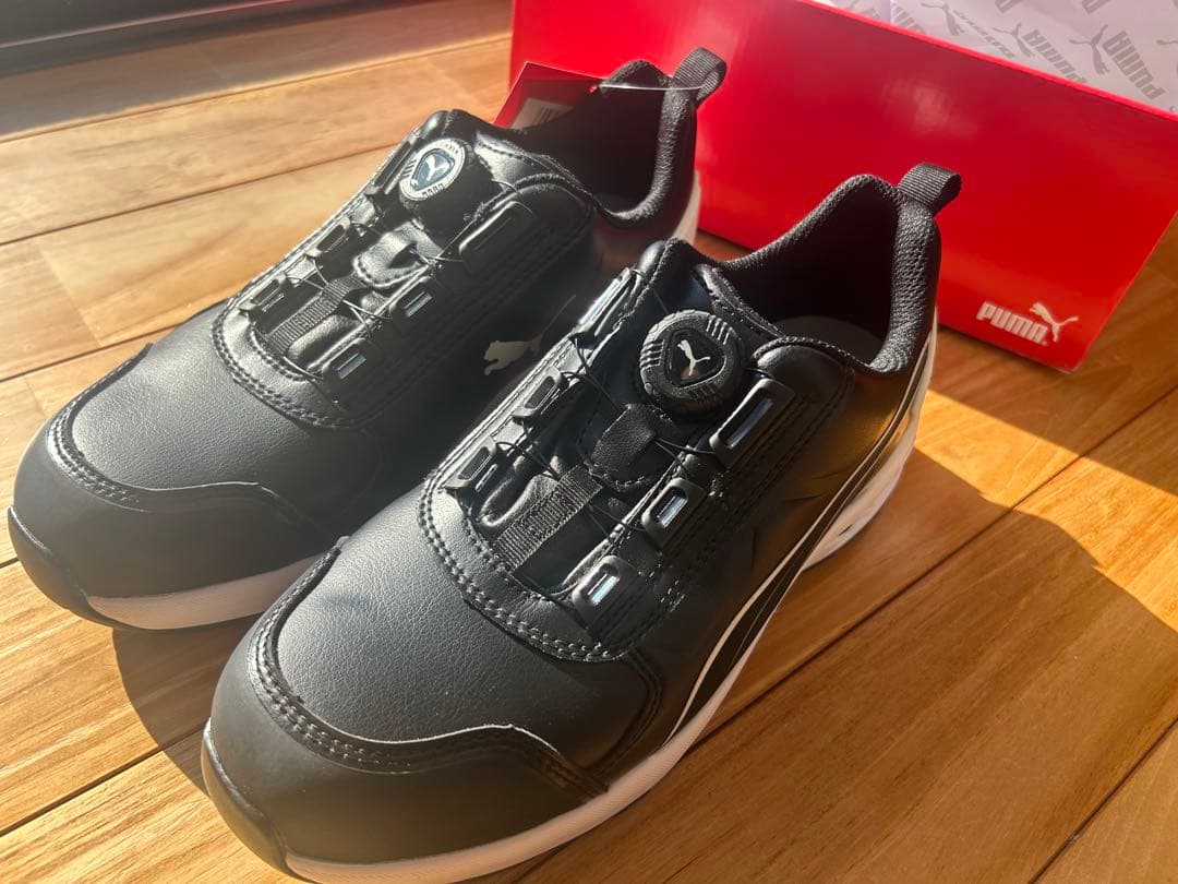 Puma ブラック ダイヤル式スニーカー 安全靴 PUMA（プーマ） メンズ 安全靴 セーフティーシューズ ローカット