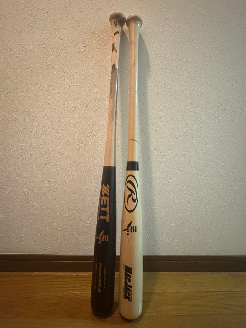 ZETT & Rawlings木製バット 2本セット 2026モデル】ゼット 少年軟式 木製バット エクセレントバランス 72cm