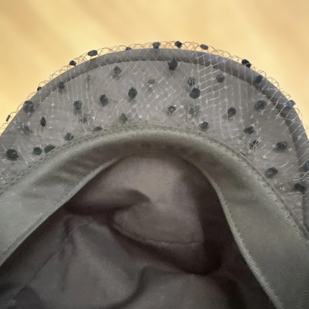 REGINA ROMANTICO ブラックチュールドットキャスケト