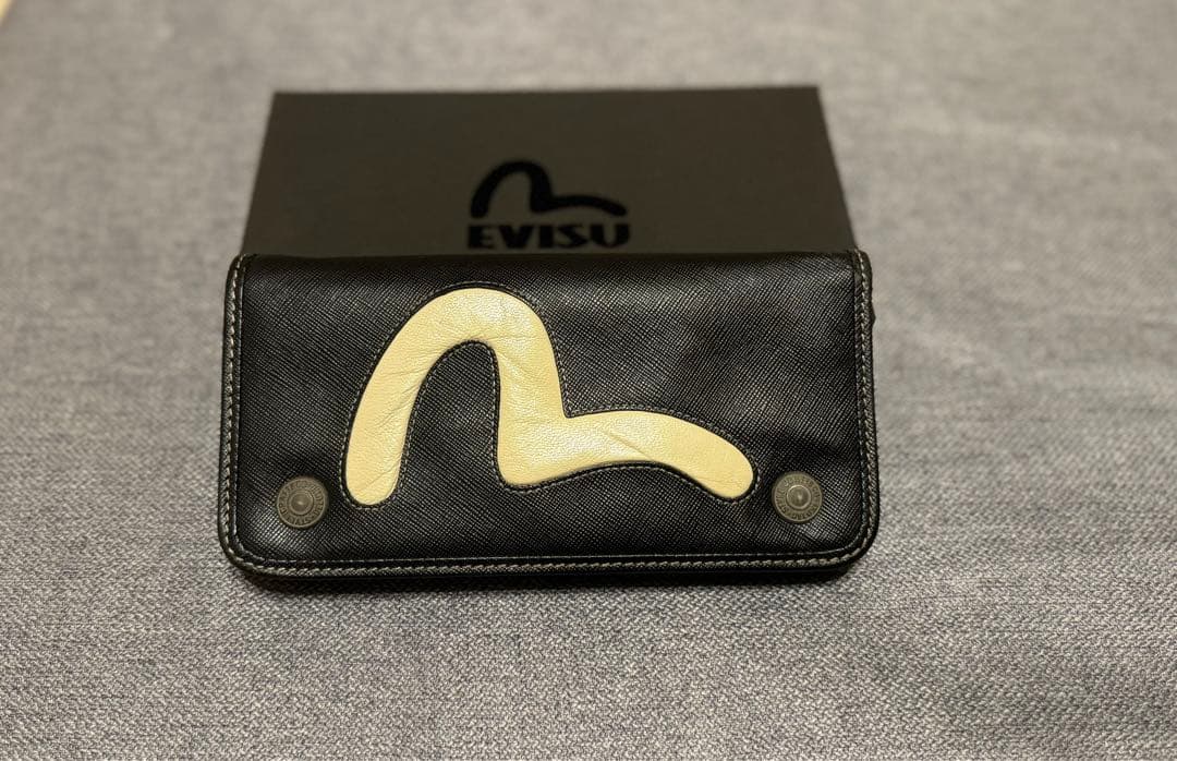 EVISU ブラック 長財布 E 10199 箱付き 2026年最新】EVISU財布の人気アイテム - メルカリ