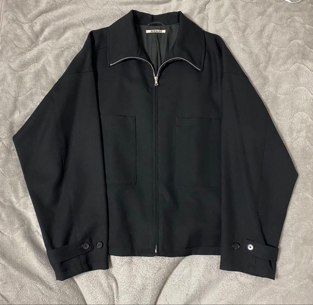 ジャケット・アウター AURALEE 19AW WOOL SERGE ZIP-UP BLOUSON