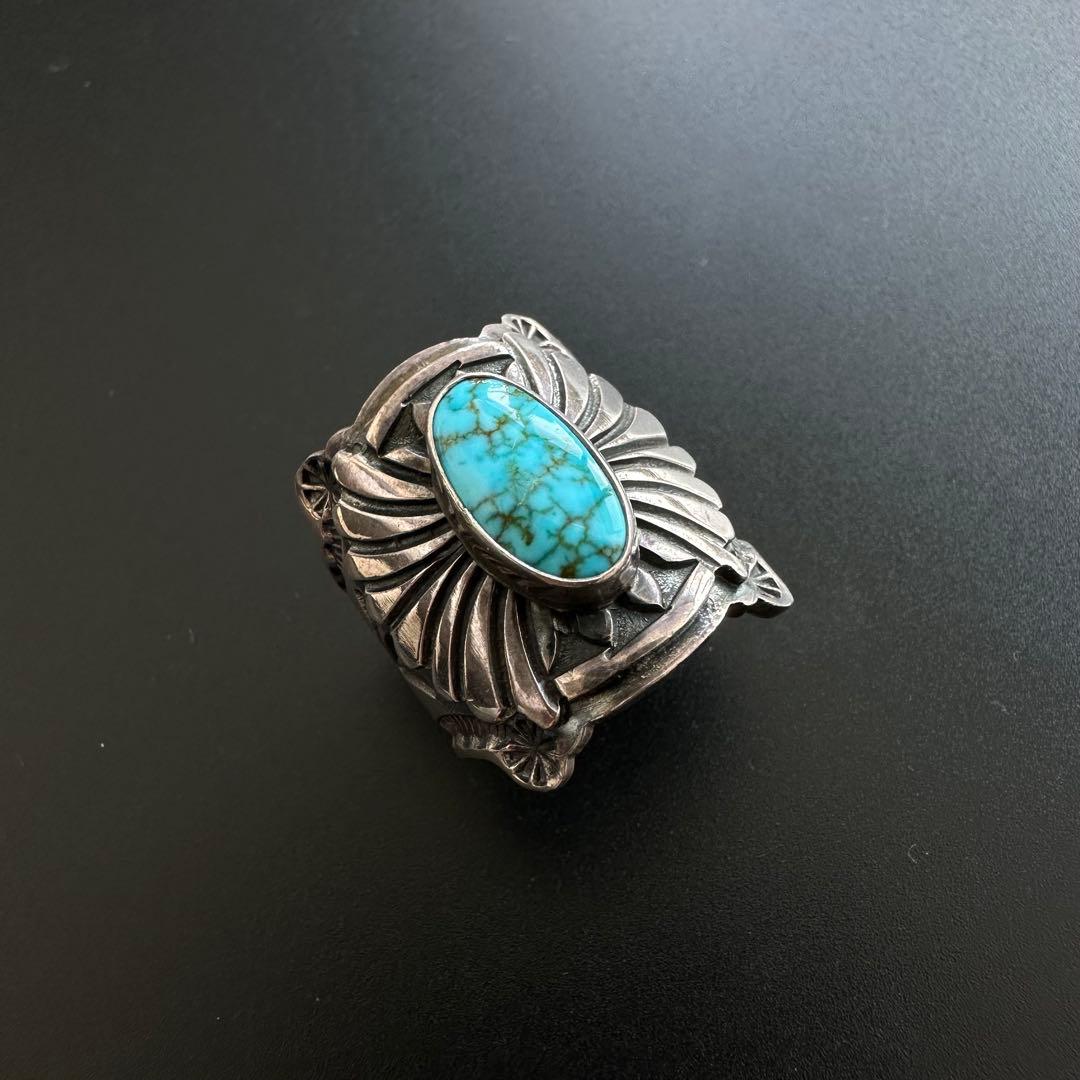Navajo Sunshine Reeves ターコイズ リング 19号