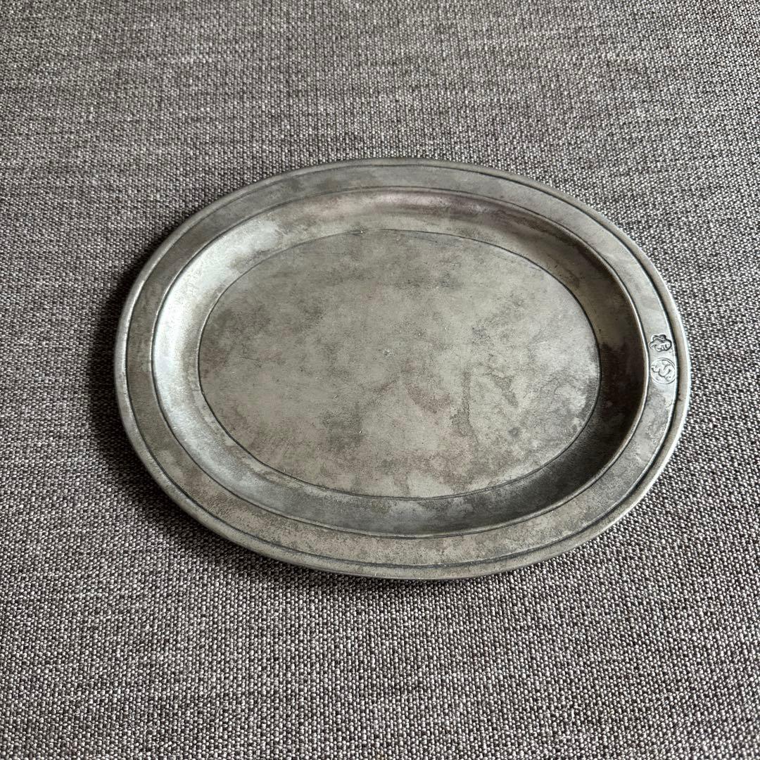 A&S ピューター製オーバル型トレイ