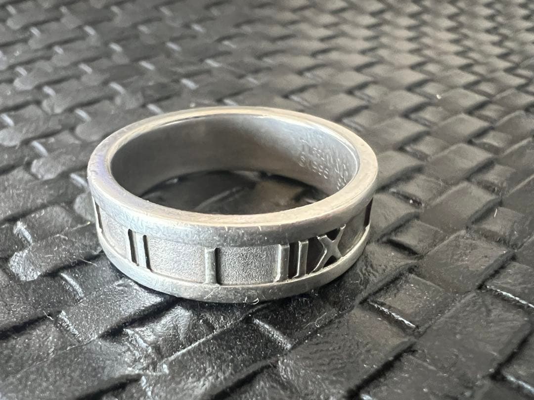 Tiffany & Co. シルバーリング 約19号 C561極美品 ティファニー アトラス リング ワイド 指輪 19 号 シルバー