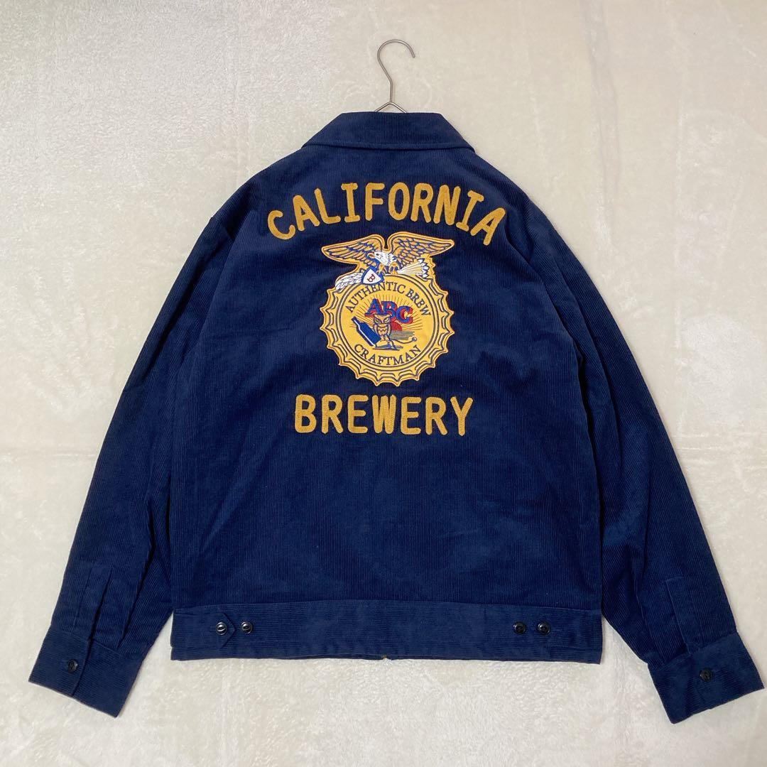 【美品】ALCARZA アルカルザ FFAジャケット コーデュロイ 刺繍 紺色L