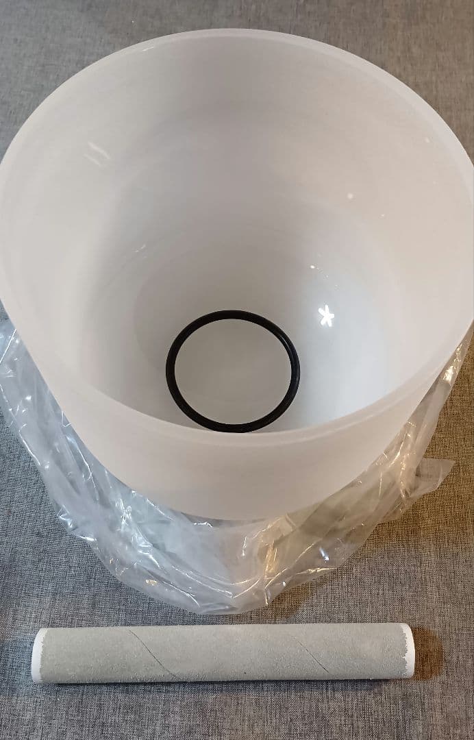 新品 クリスタルシンギングボウル 8インチ 直径20cm マレット 瞑想 ヨガ