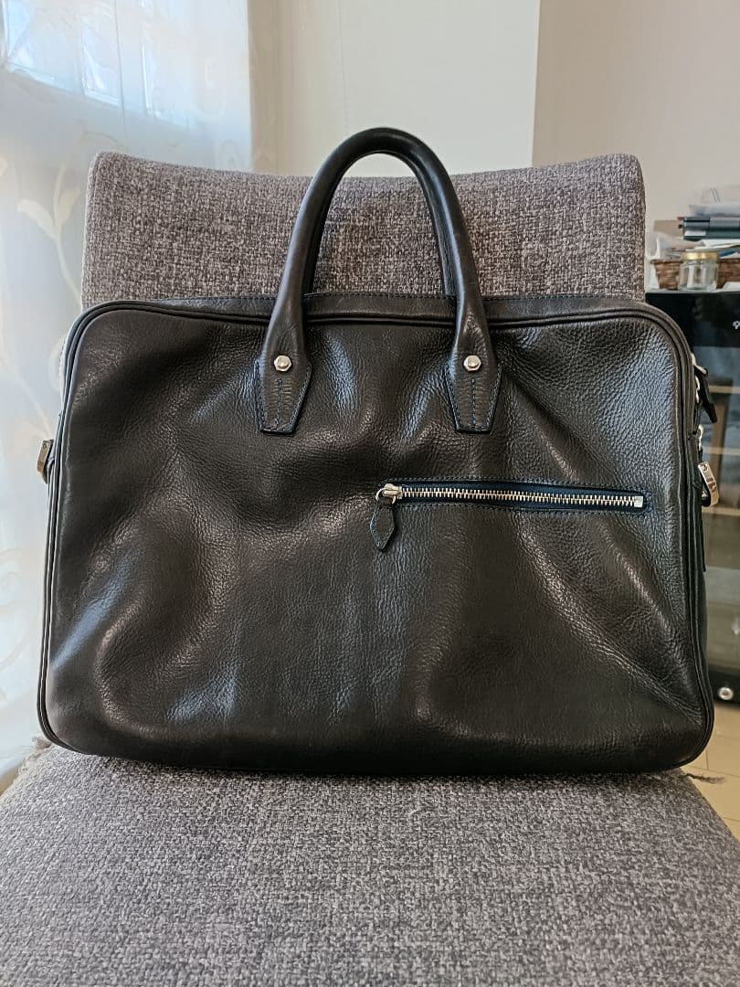 万双　シモーネＢＯＸ　ダブル天ファスナー　ネイビー　ショルダーストラップ欠品