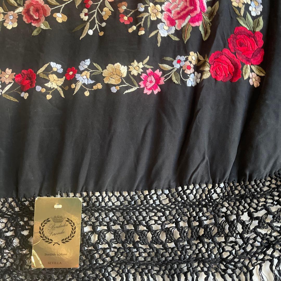 スペイン製 シルク100%マントン デ マニラ マントン フラメンコ - メルカリ