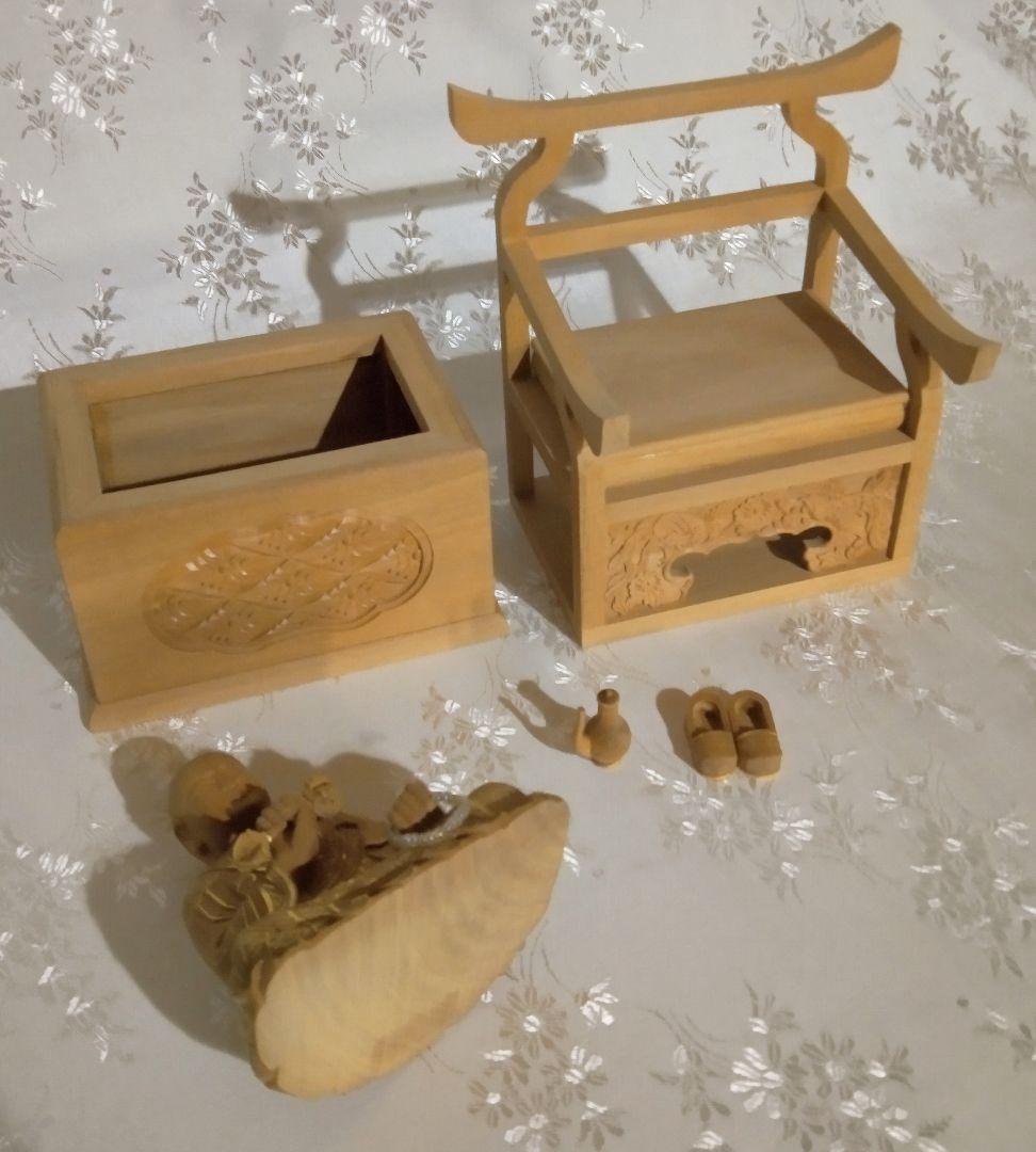 弘法大師坐像 空海 お大師さま 2寸#030 ◇白檀 木彫 仏像 - メルカリ