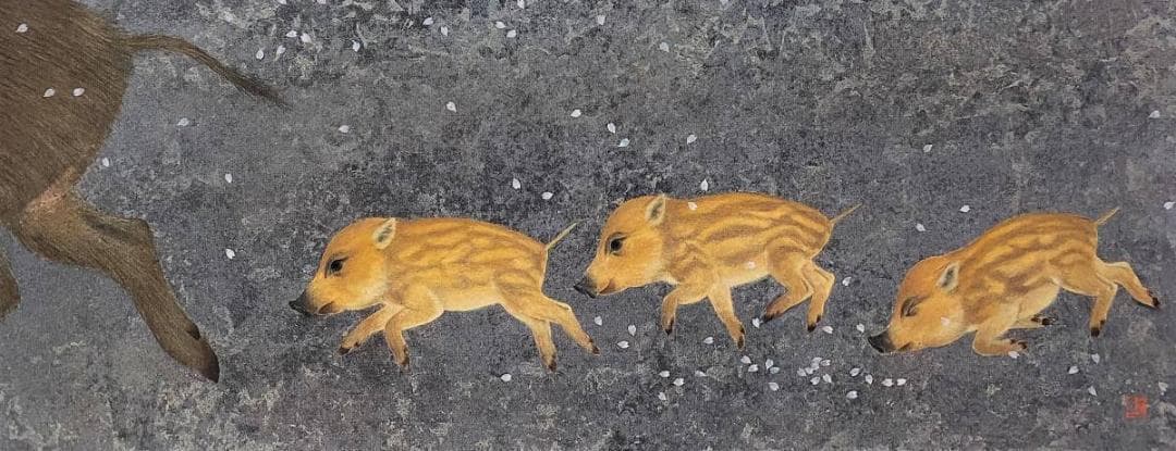 西野陽一、【花降る径】、希少な額装用画集より、新品額装付、状態良好