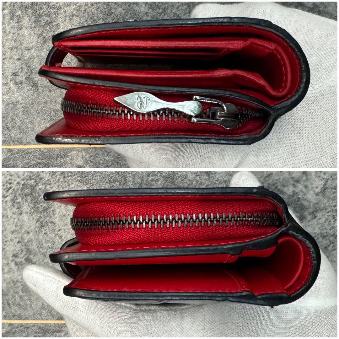 美品 希少✨ クリスチャンルブタン パロマ クロコ 二つ折り財布 レザー