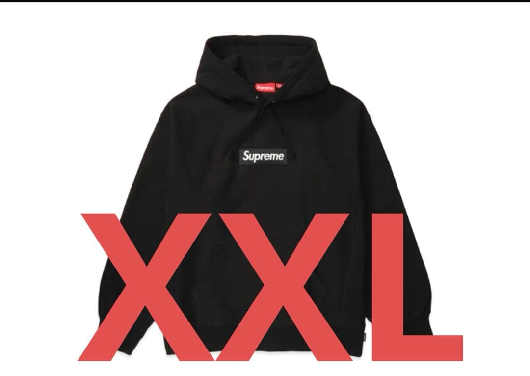 ごりSupreme box logo 25FWブラック パーカー XXL