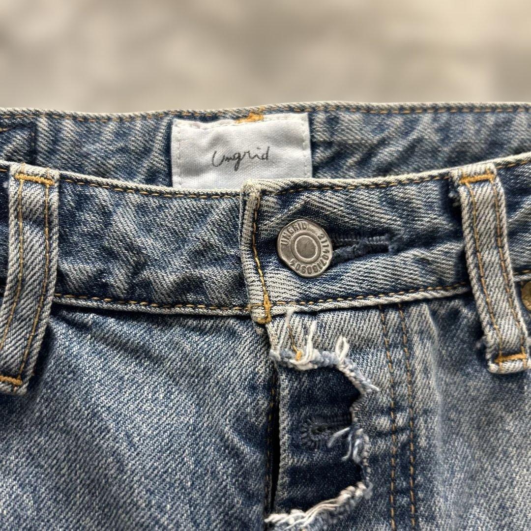 Ungrid アングリッド ロールアップルーズデニム25インチ - メルカリ