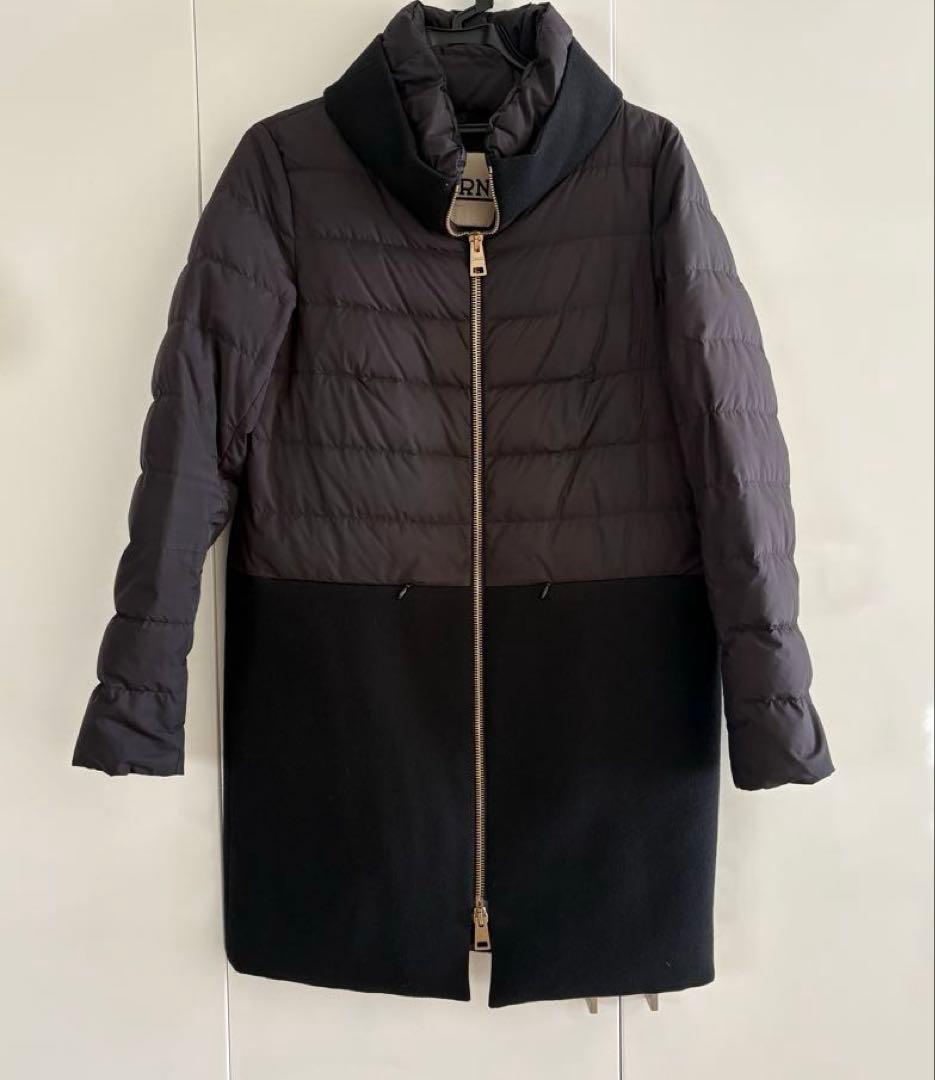 Herno ダウンジャケット 黒 ミディ丈