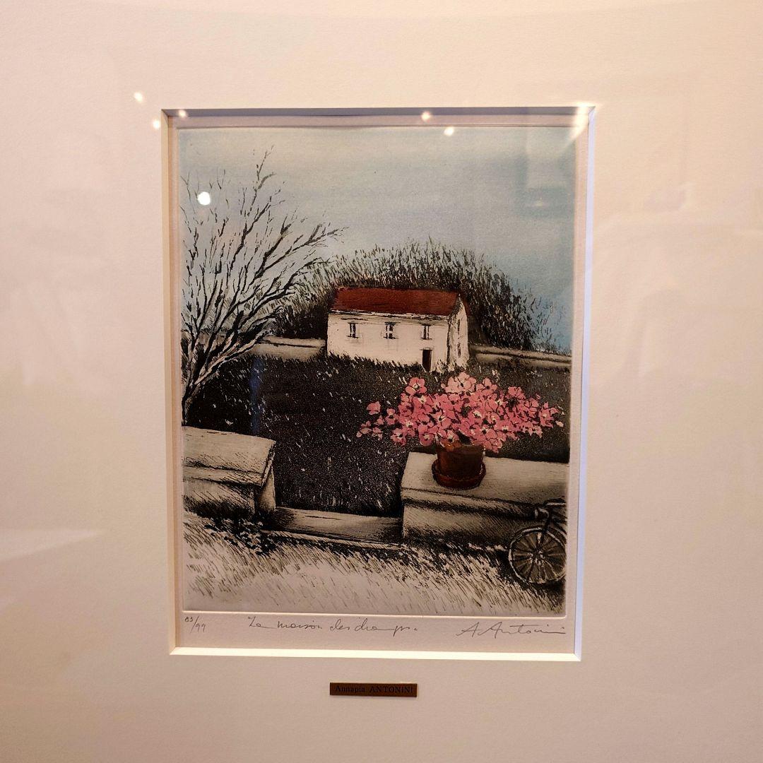 アナピア・アントニーニ カラーエッチング 銅版画 直筆サイン入り アナピア・アントニーニ カラーエッチング 銅版画 直筆サイン入り