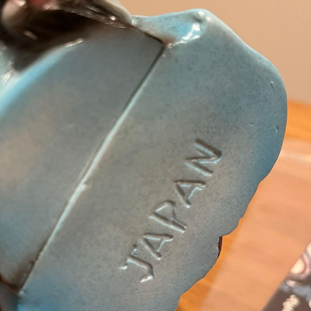 かっこわらい雑貨店 まちこ ソフビ フィギュア 着物 水色 髪 黒 血