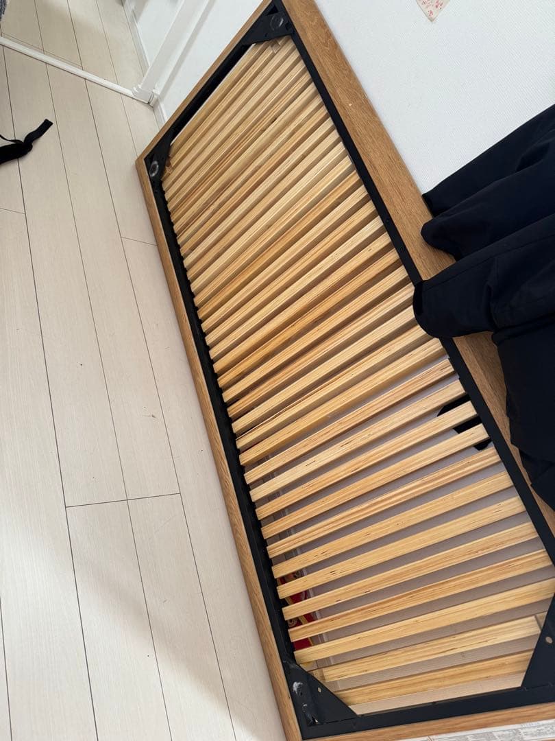 安く 買う家具・インテリア - 無印良品 MUJI セミシングルベッド 収納+