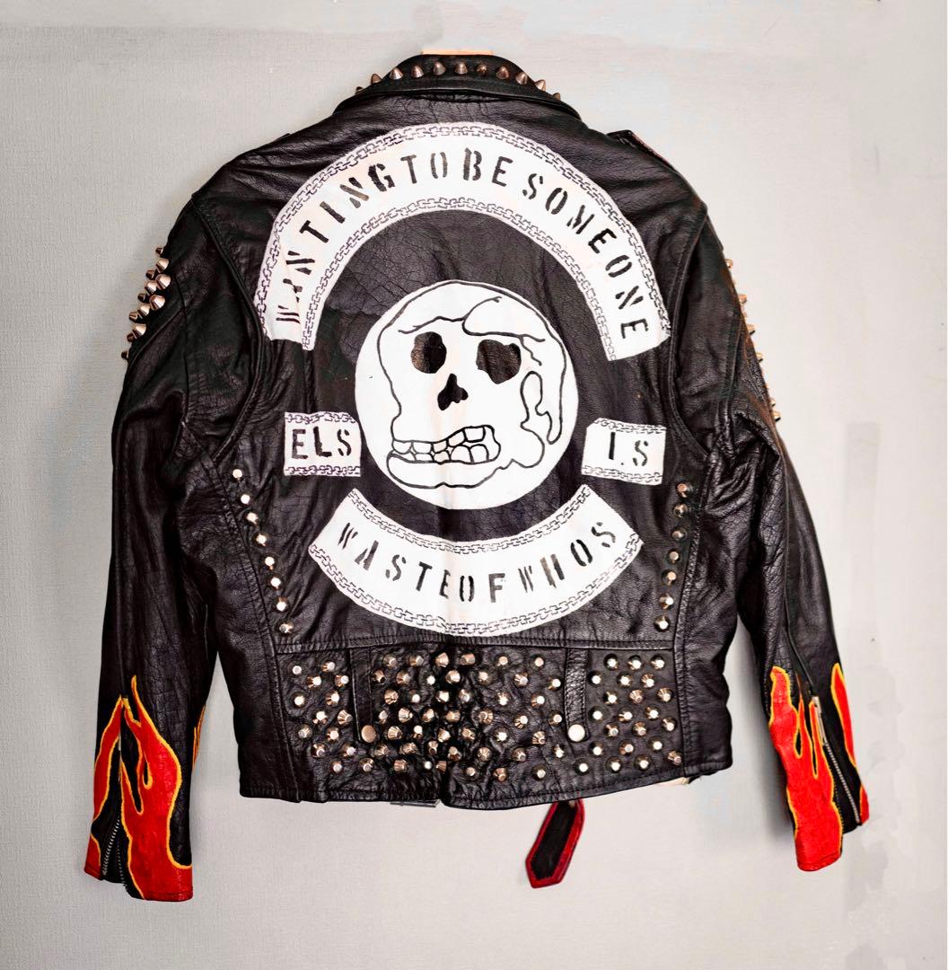 鋲ジャン カスタムライダース 激レア ビンテージ レザージャケット