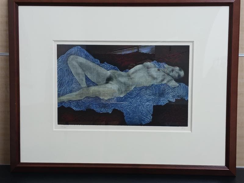 加山又造「横たわる裸婦」リトグラフ　53/88