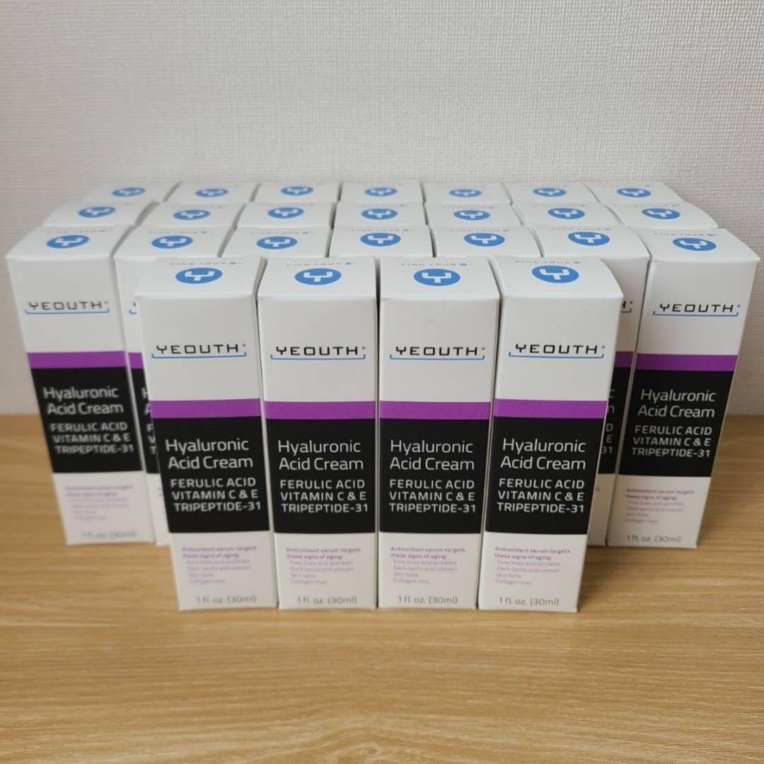 25本　YEOUTH ユース ヒアルロン酸 保湿クリーム YHAクリーム Amazon.co.jp: YEOUTH ヒアルロン酸 美容液 30ml(1oz) 配合すべての肌