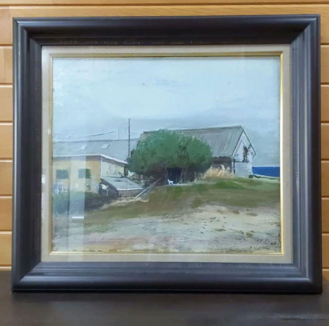 ※期間限定発送❢※　松本恵行（まつもとしげゆき）作　油画「海の見える風景　房州」