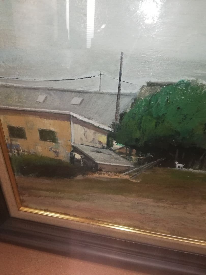 期間限定発送❢※ 松本恵行（まつもとしげゆき）作 油画「海の見える