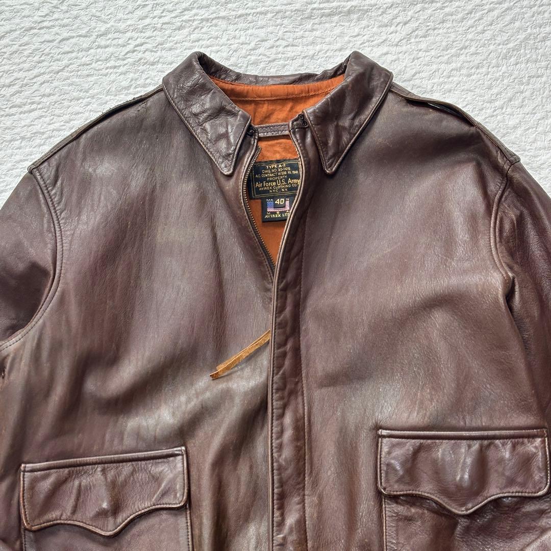 大特価！】AVIREX A-2 馬革 数量限定 USA製 ダークブラウン L - メルカリ