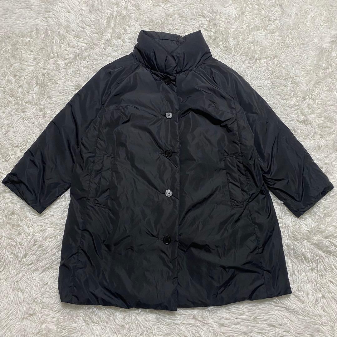 美品　極大サイズ　17 イナバヨシエ　ダウンコート　ブラック