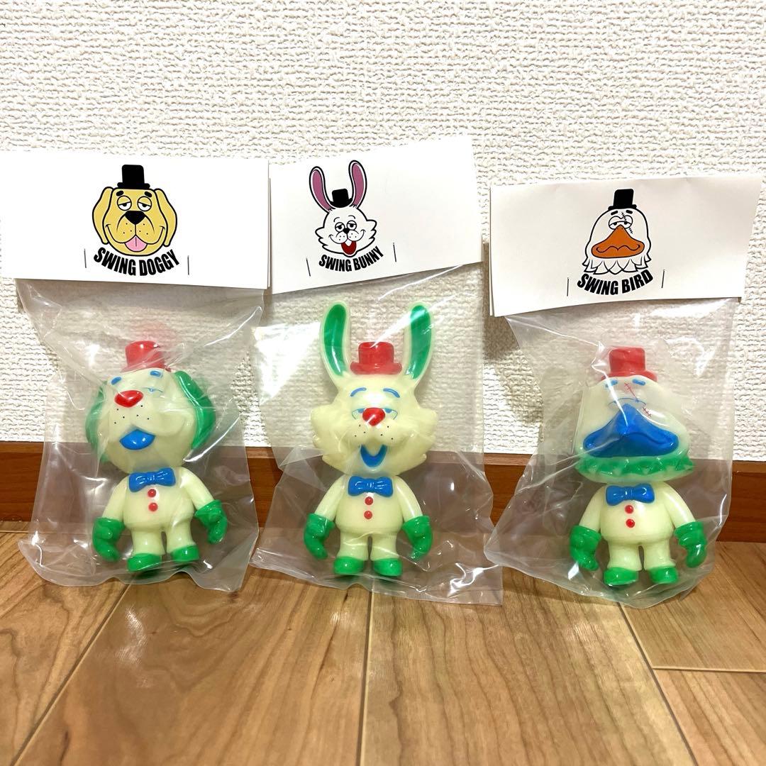 SWING TOYS 蓄光SWING BUNNY・DOGGY・BIRDセット