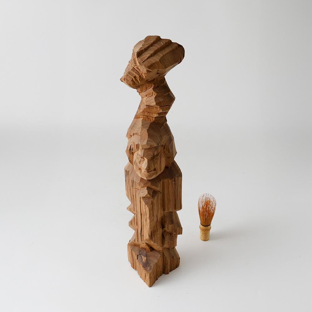 木彫 日展作家 井波彫刻 谷口信夫 円空 護法神 善女竜王 仏像 高さ47cm