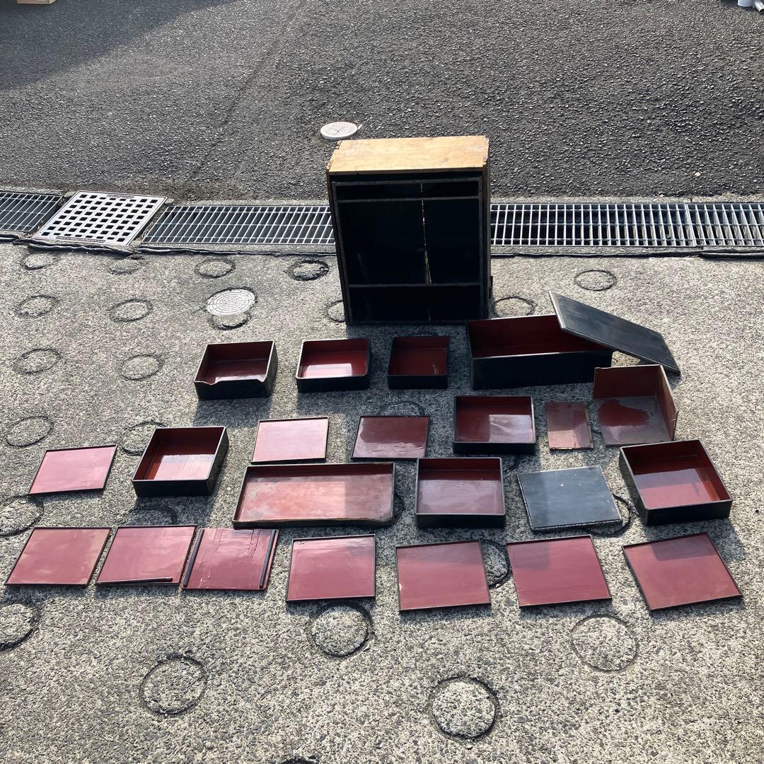 B-4 昭和レトロ 漆器 お膳 菓子椀 漆塗り 什器 まとめ売り 雑貨 レトロ