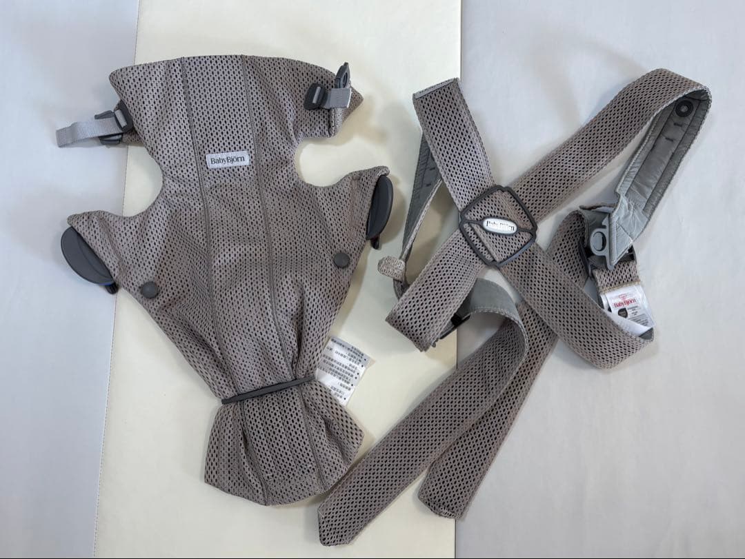 【先月購入】BabyBjörn ベビーキャリアMINI抱っこ紐 グレーベージュ