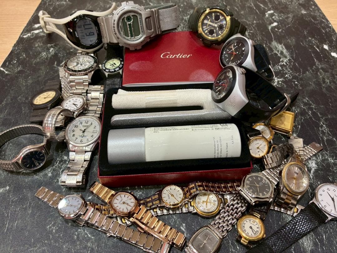 ♥cr136-524　時計24点・クリーニングキットまとめ売り