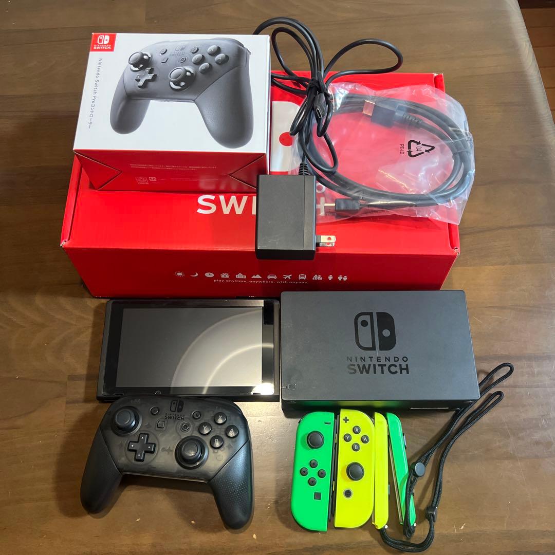 Nintendo Switch 本体 プロコントローラー SDカード128G付き