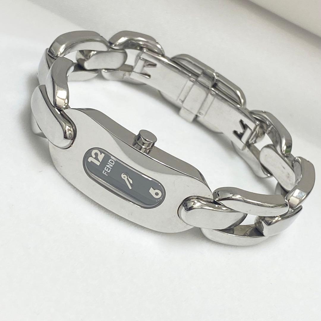 Fendi シルバー 金属ベルト 時計 3400L FENDI（フェンディ） 腕時計 3050L オロロジ ステンレススチール