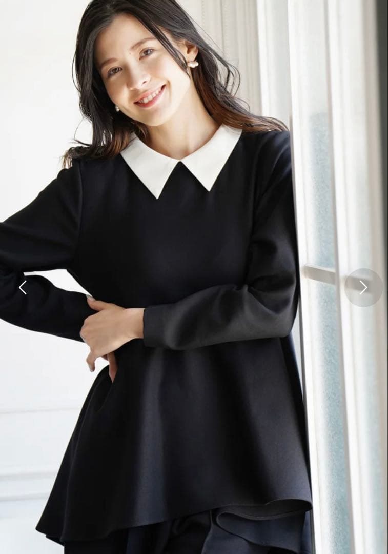 ヴィリーナ【VIRINA】 ＊襟付き オルガウォームブラウス パンツセット　M