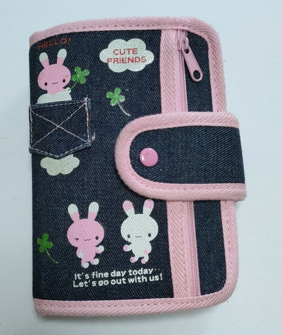 平成レトロ うさぎデザイン シール帳 バインダーデニム素材 - メルカリ