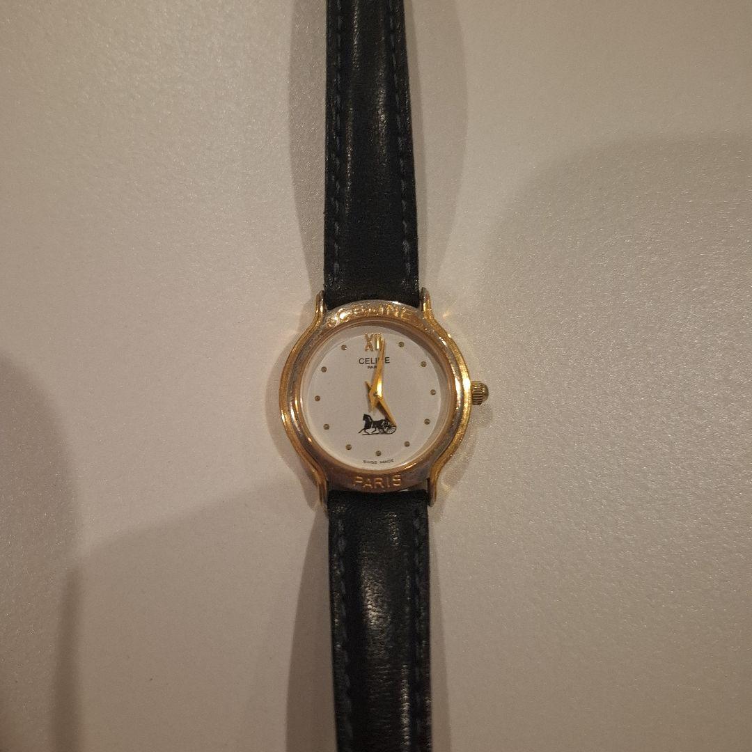 CELINE セリーヌ 馬車 ラウンド レディース ウォッチ ベルト - メルカリ