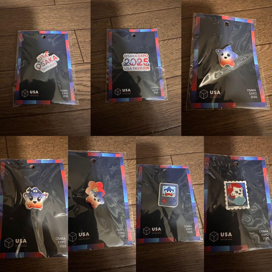 大阪万博 アメリカ館 USA 限定ピンバッジ 全7種セット - メルカリ