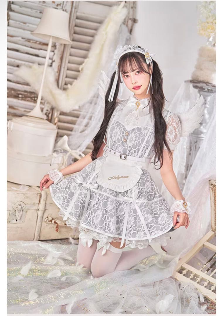 マリームーン レースアレンジメントエンジェルドレス 天使 即日発送】【中村里砂着用】□天使or堕天使□レースアレンジメント