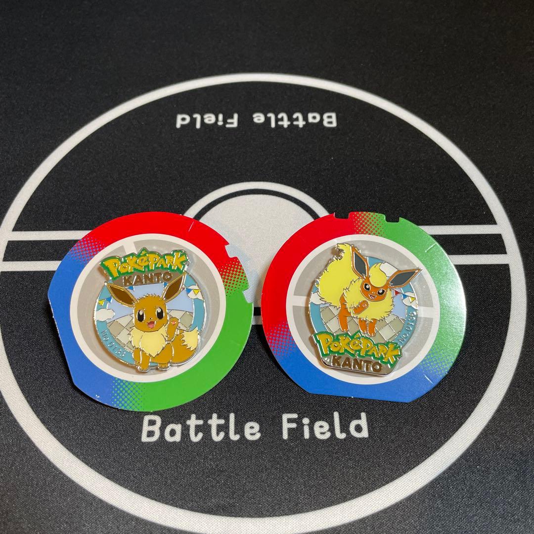 ポケパーク　限定　ピンズ　進化セット　イーブイ&ブースター