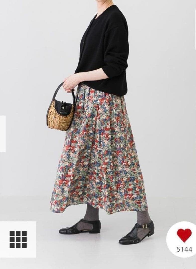 かぐれ kagure リバティ プリント スカート 花柄 ロング スカート