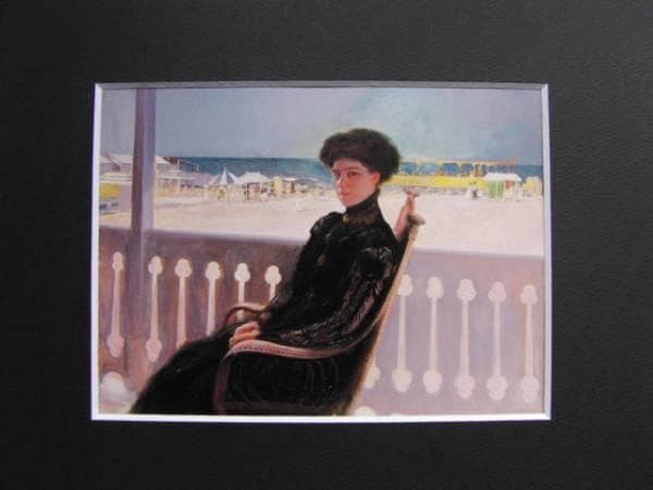 セシリオ・プラ・ガリャルド、画家の妻、新品額装付、画集画、状態良好