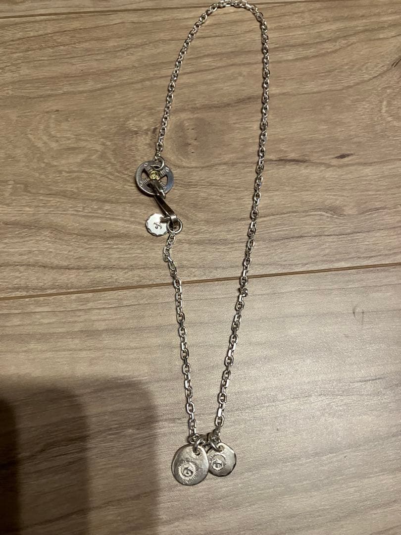 ゴローズ　シルバー太陽メタル大・小＋小＋細角チェーンセット