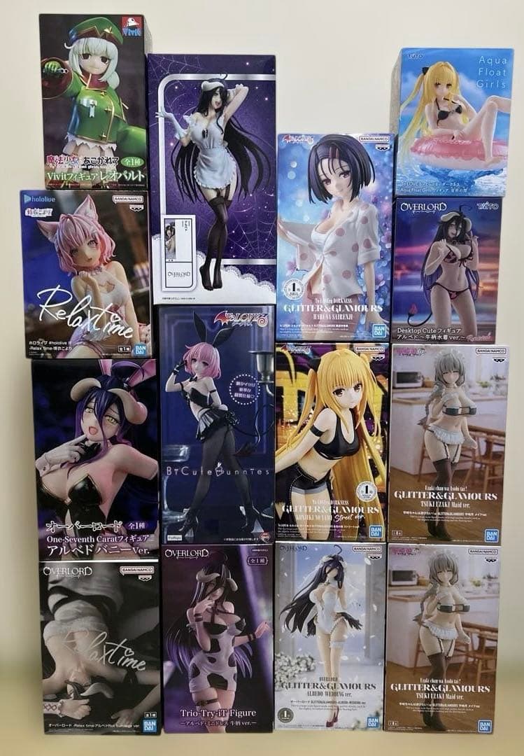 美少女プライズフィギュアセット　アルベド　ToLOVEる　14点