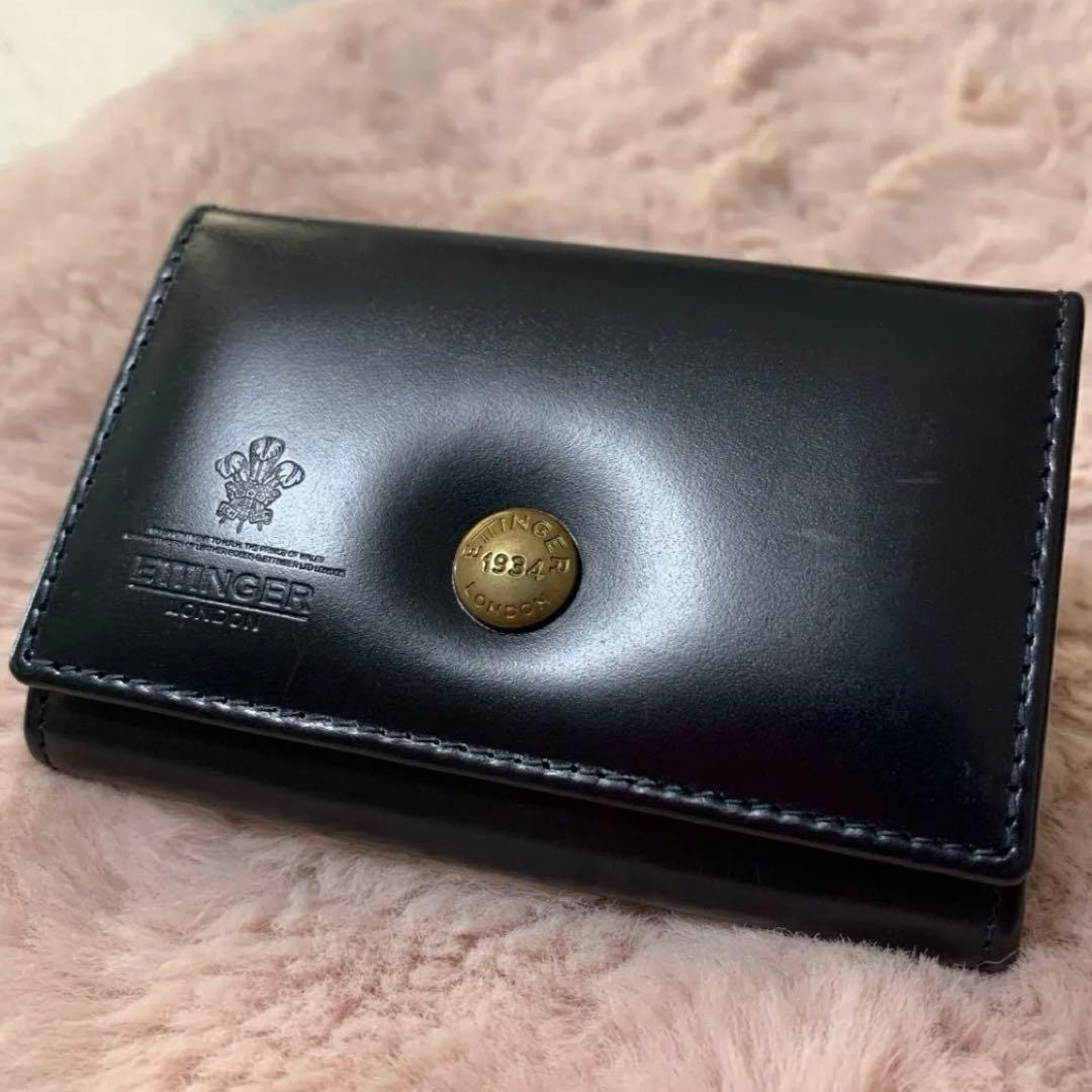 ETTINGER ネイビー パープル 小銭入れ ケース　限定　レア