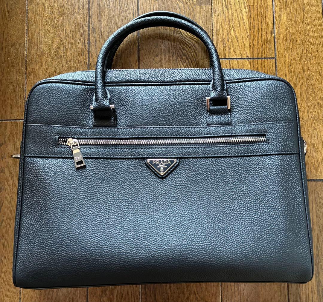 PRADA ブラックレザー ビジネスバッグ Prada サフィアーノレザー ビジネスバッグ | ブラック | FARFETCH JP