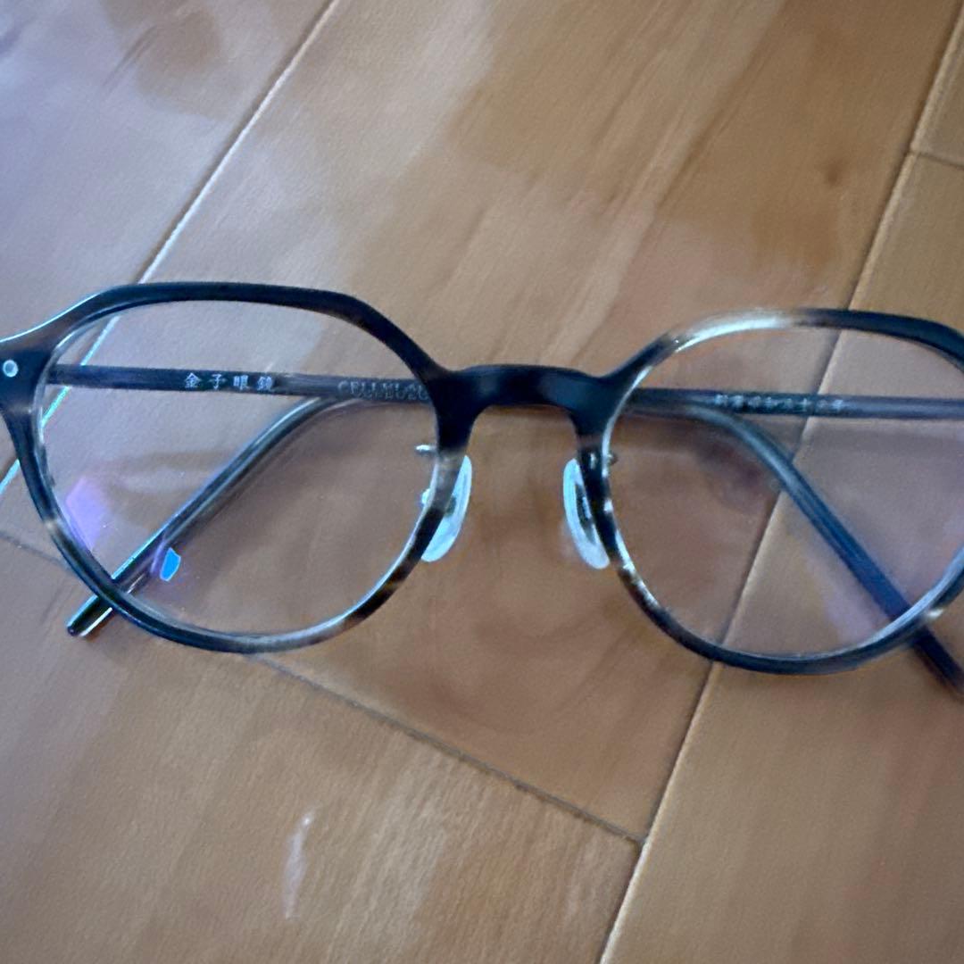 も*！様 金子ま眼鏡オクタゴナル ブラックフレーム メガネ
